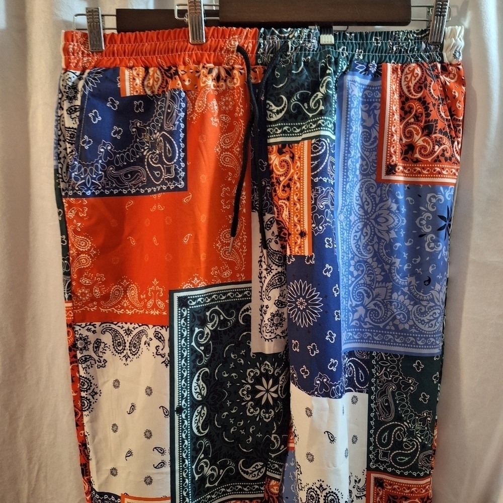 Colorful Bandana Print Pants - Picture 2 of 6